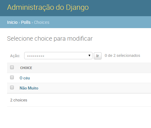 Lista de choices