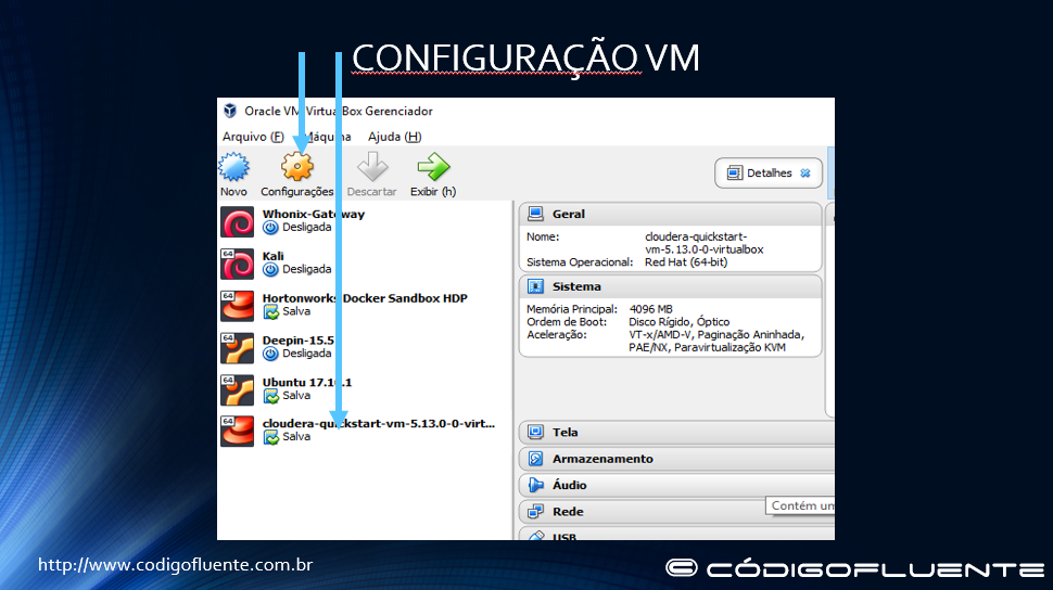 Configurando a máquina cloudera