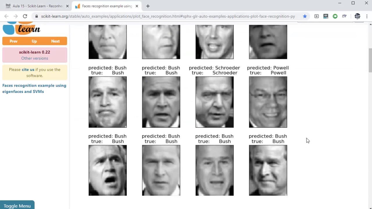 Aula 15 - Scikit-Learn - Reconhecimento facial - Código