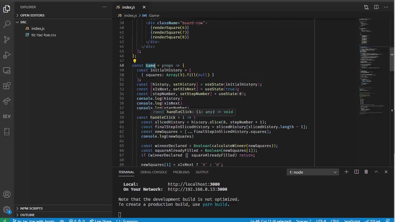 Aula 08 - React - Modularizando o Tic Tac Toe