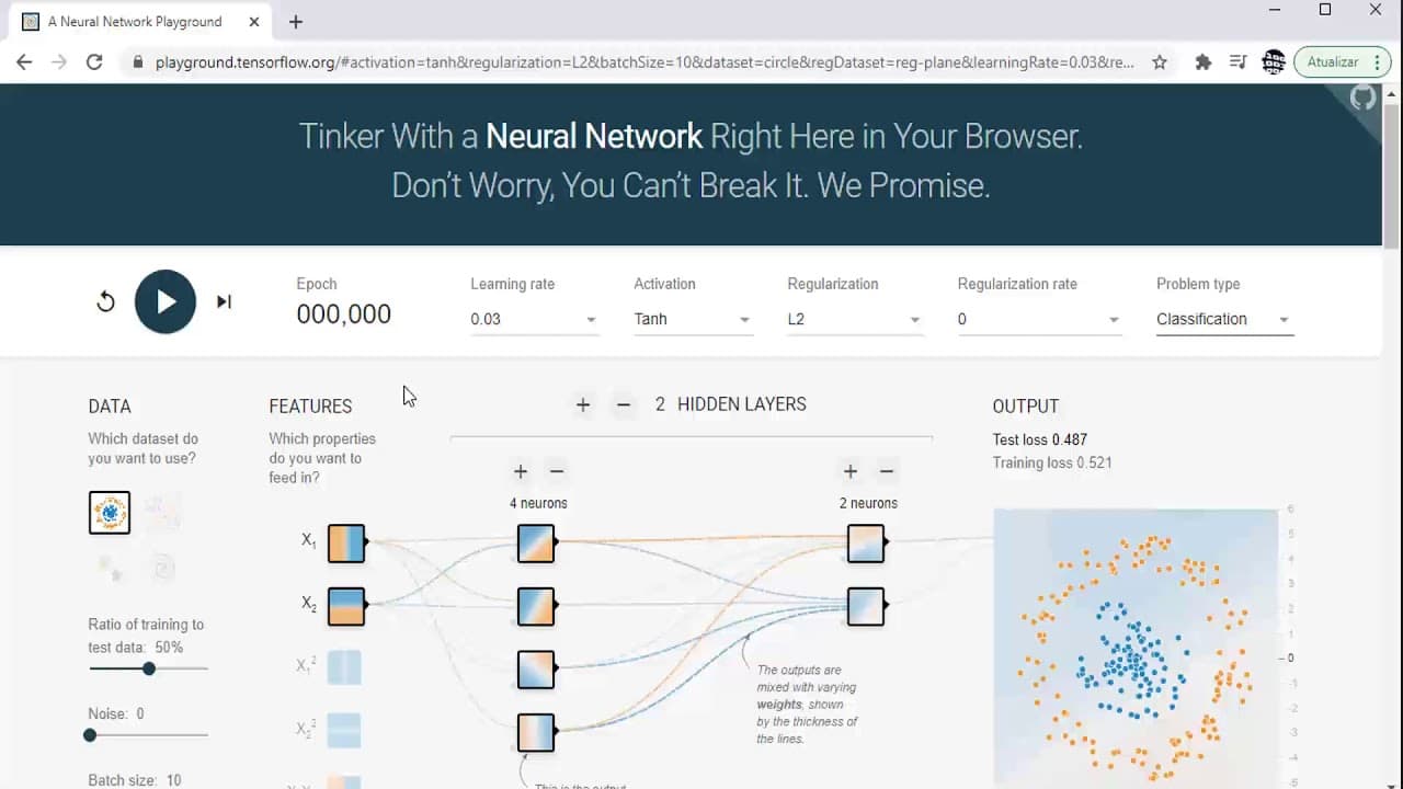 Aula 04 - Tensor Flow - Redes Neurais - TensorFlow Playground
