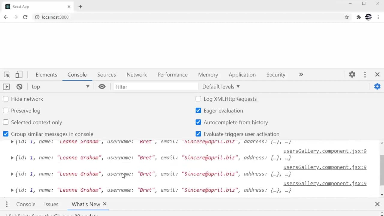 Aula 14 - React - Card Grid - Listando os Users
