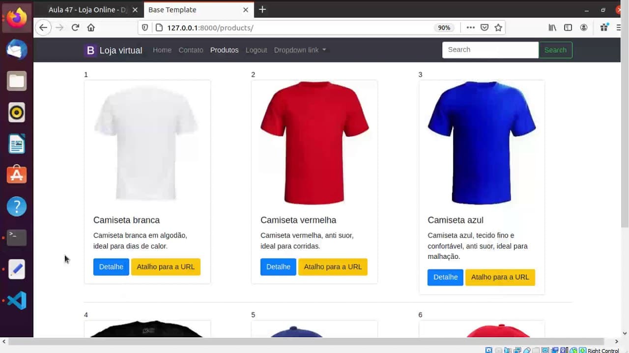 Aula 47 - Loja Online - Django - Remover itens do carrinho
