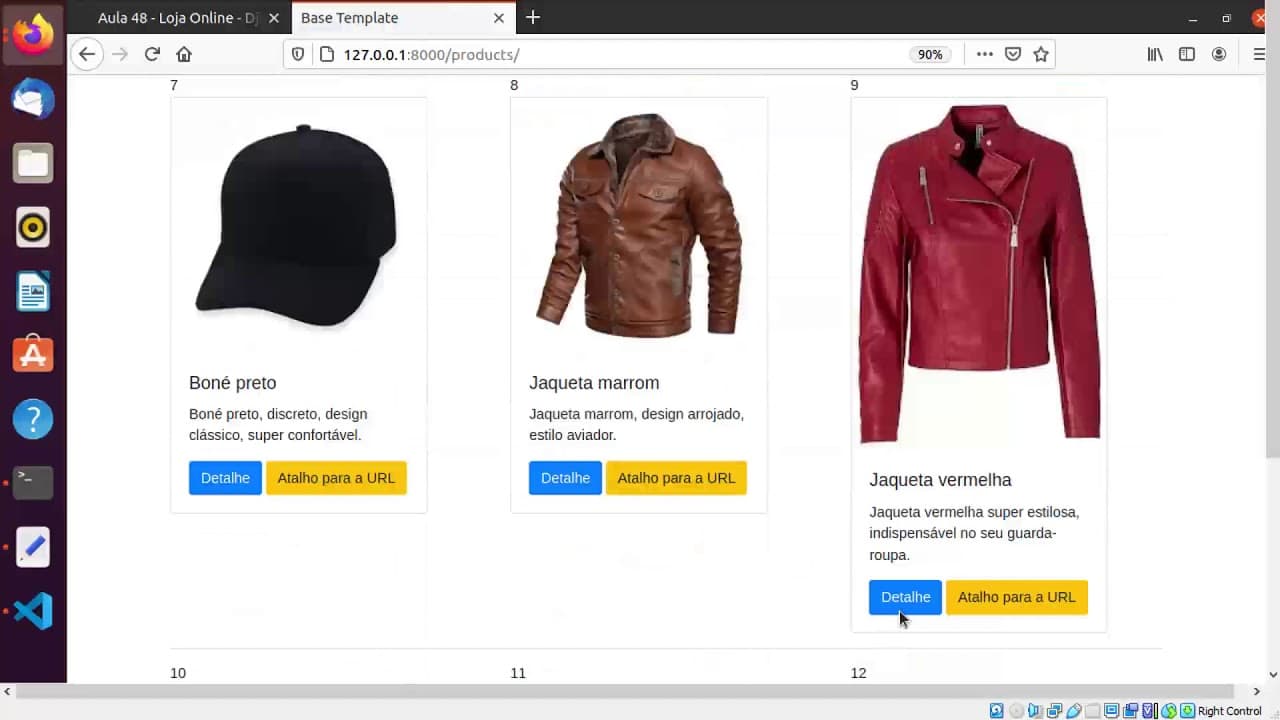 Aula 48 - Loja Online - Django - Ícone do Carrinho no Menu