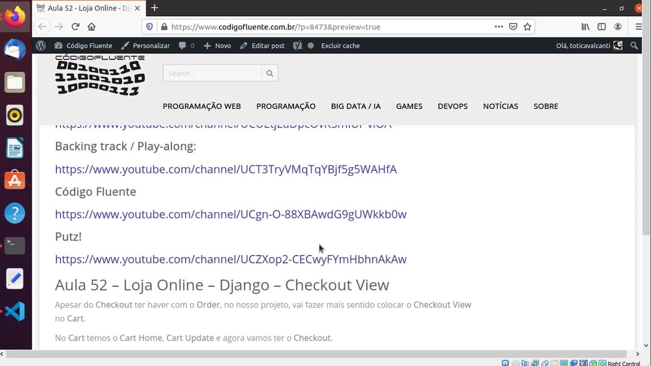 Aula 52 - Loja Online - Django - Checkout View