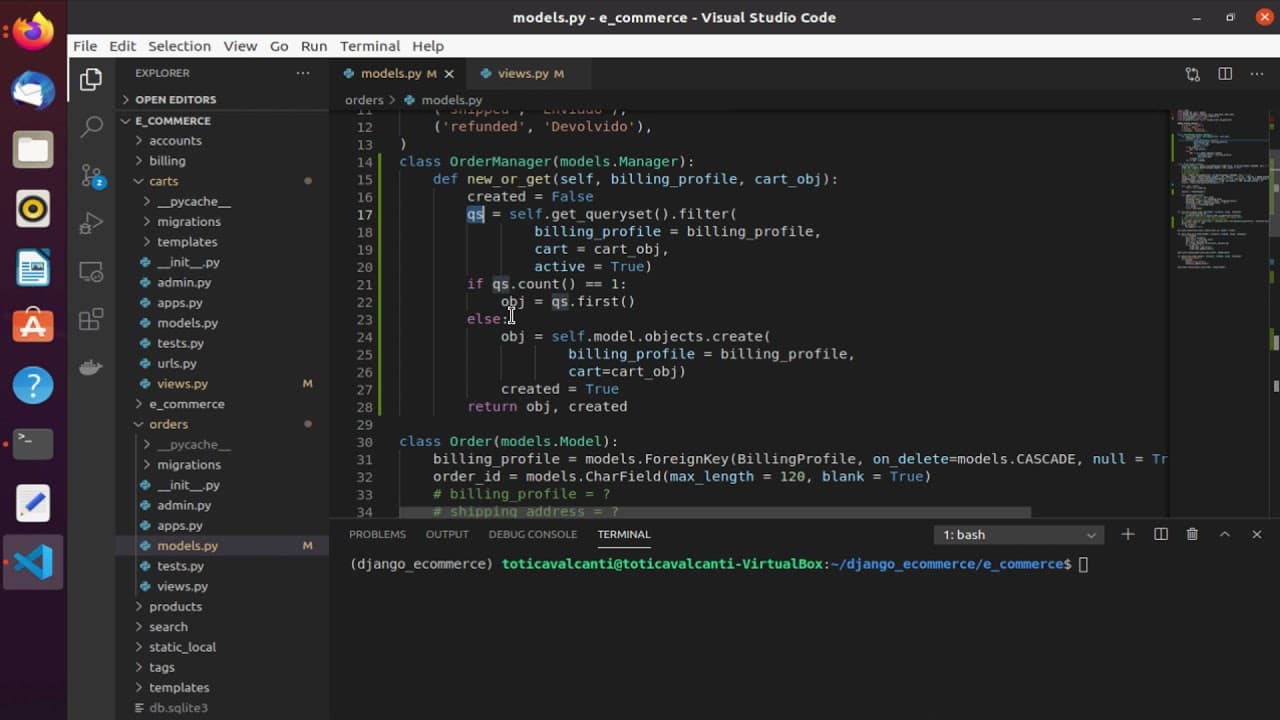 Aula 59 - Loja Online - Django - Gerenciador dos Pedidos
