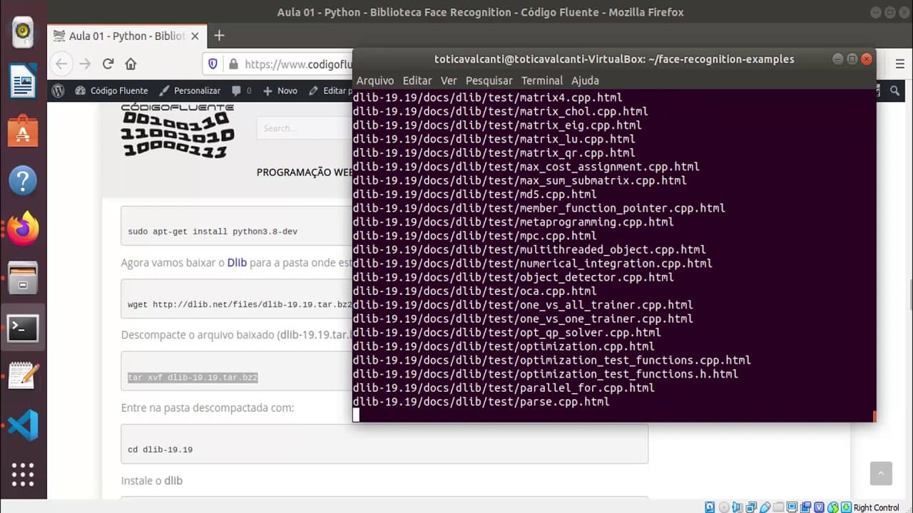 Aula 01 - Python - Biblioteca Face Recognition - Instalação