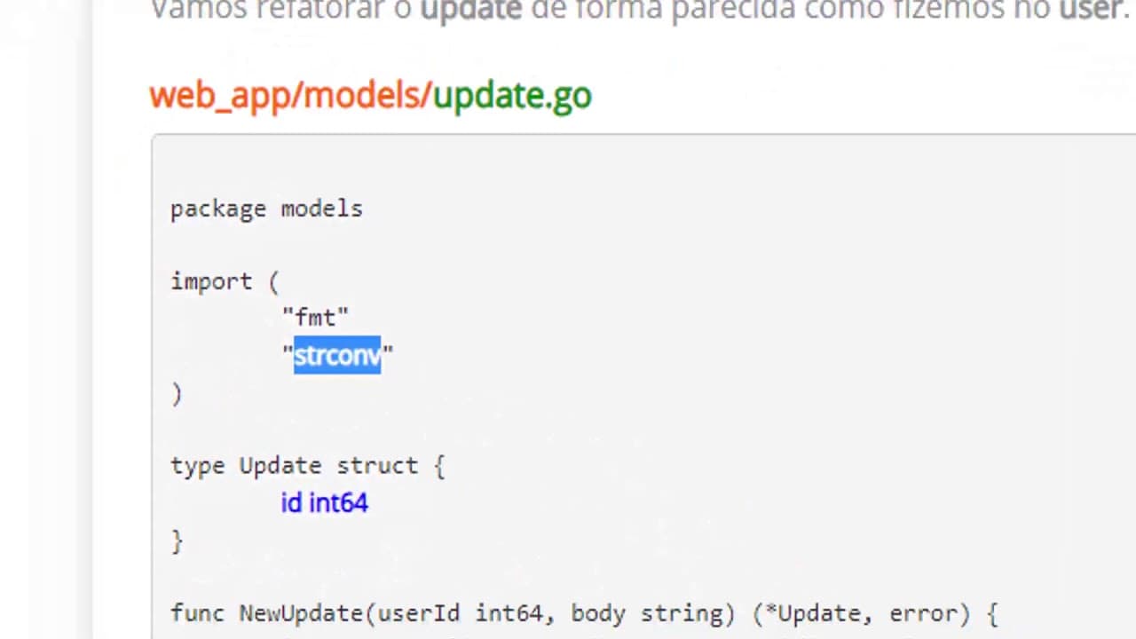 Aula 15 - Golang para Web - Limpando o código