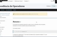 03 – Javascript – Operações Básicas e Precedência de Operadores