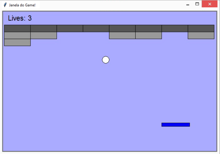Tela do jogo Breakout